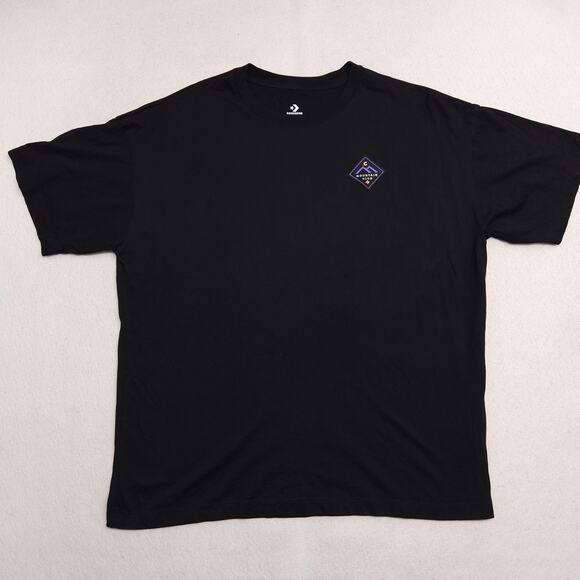 Converse Crew Neck Short Sleeve Graphic T Shirt Mens Size Medium M Black - Picture 2 of 9
